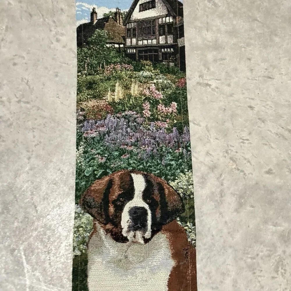 Gone Doggin Bell Pull Saint Bernard Wall Tapestry Cotton USA Made Vintage 2001